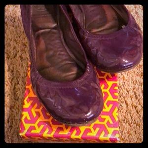 Tory Burch Flats, size 8.5 patent purple